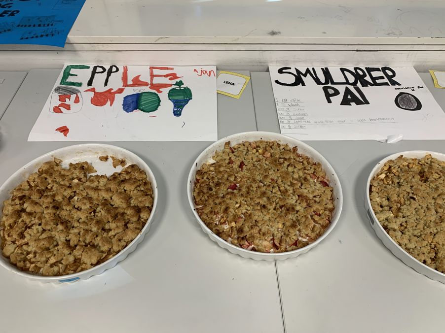 en gruppe *** med mat