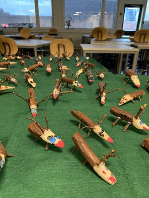 En gruppe lekefly i tre