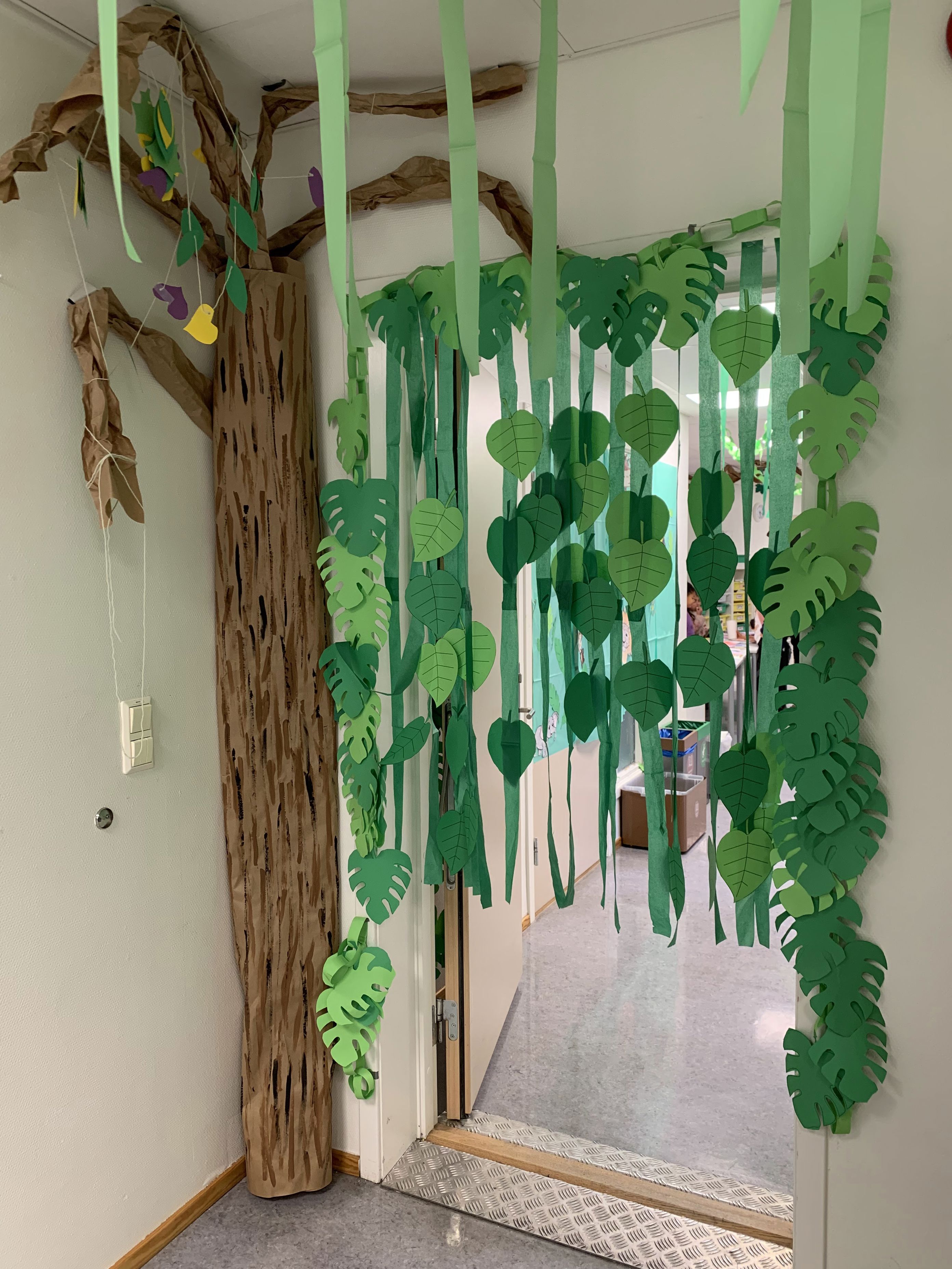 En grønn plante i et rom