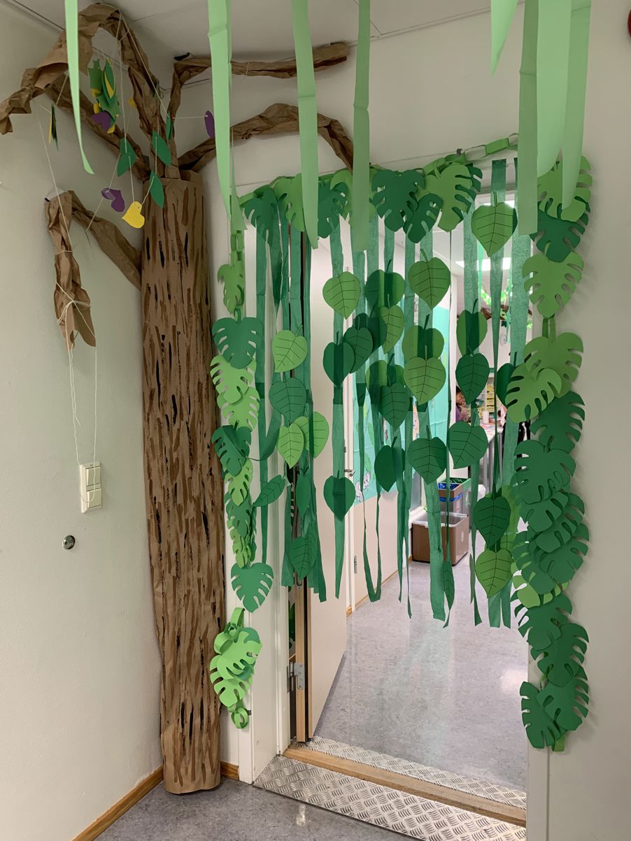 En grønn plante i et rom