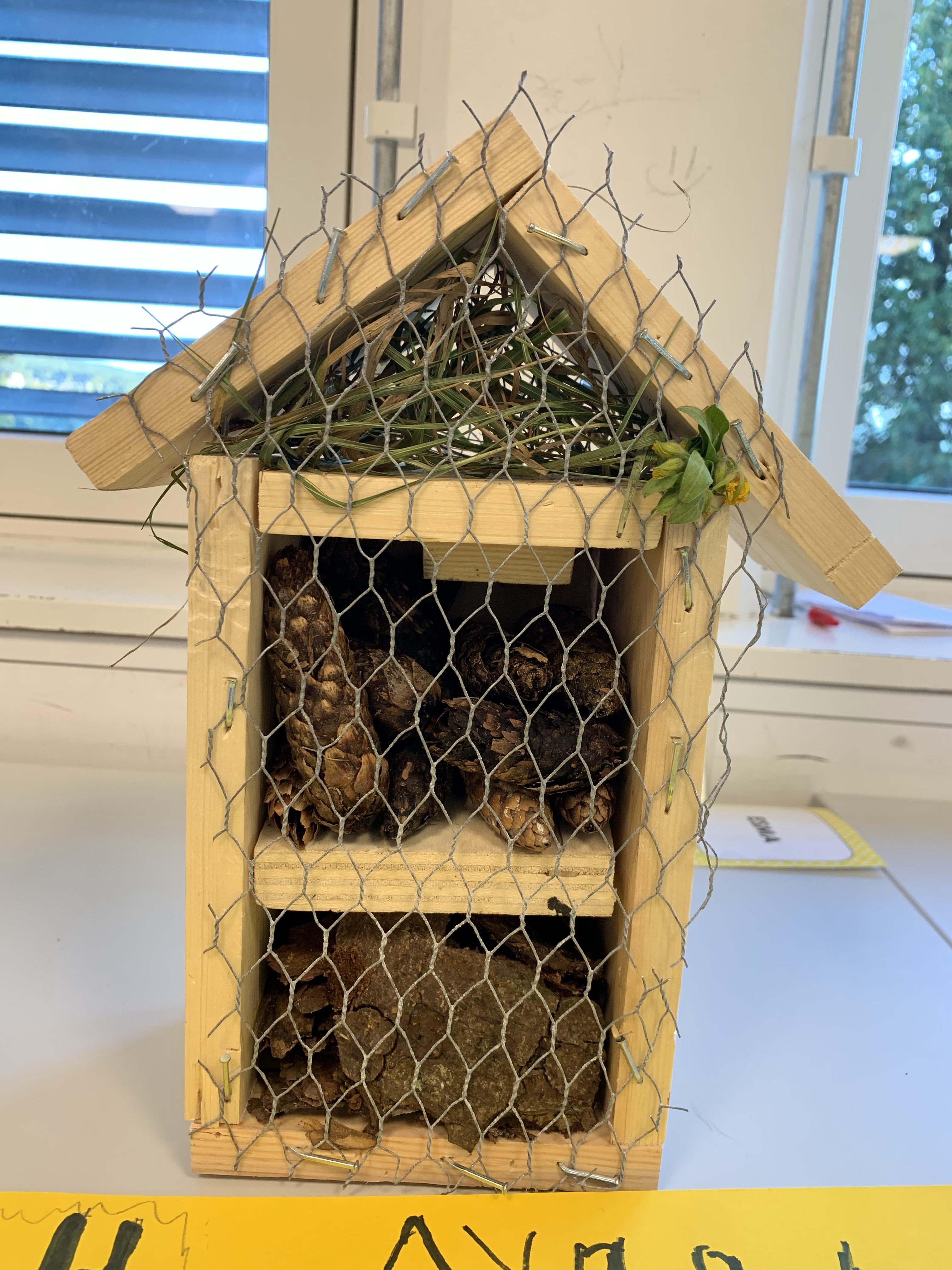 et fuglebur med en fugl inni