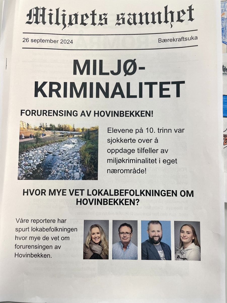 et papir med et bilde av en person og en person på