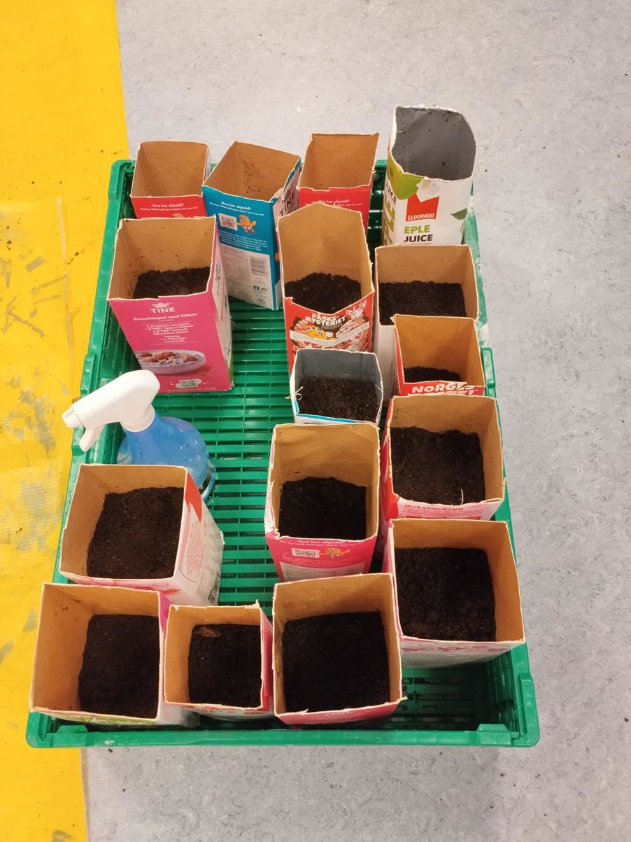 En gruppe fargerike pakker